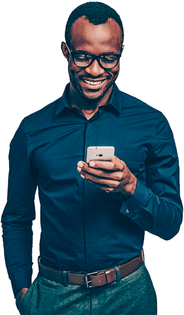 man using a tablet